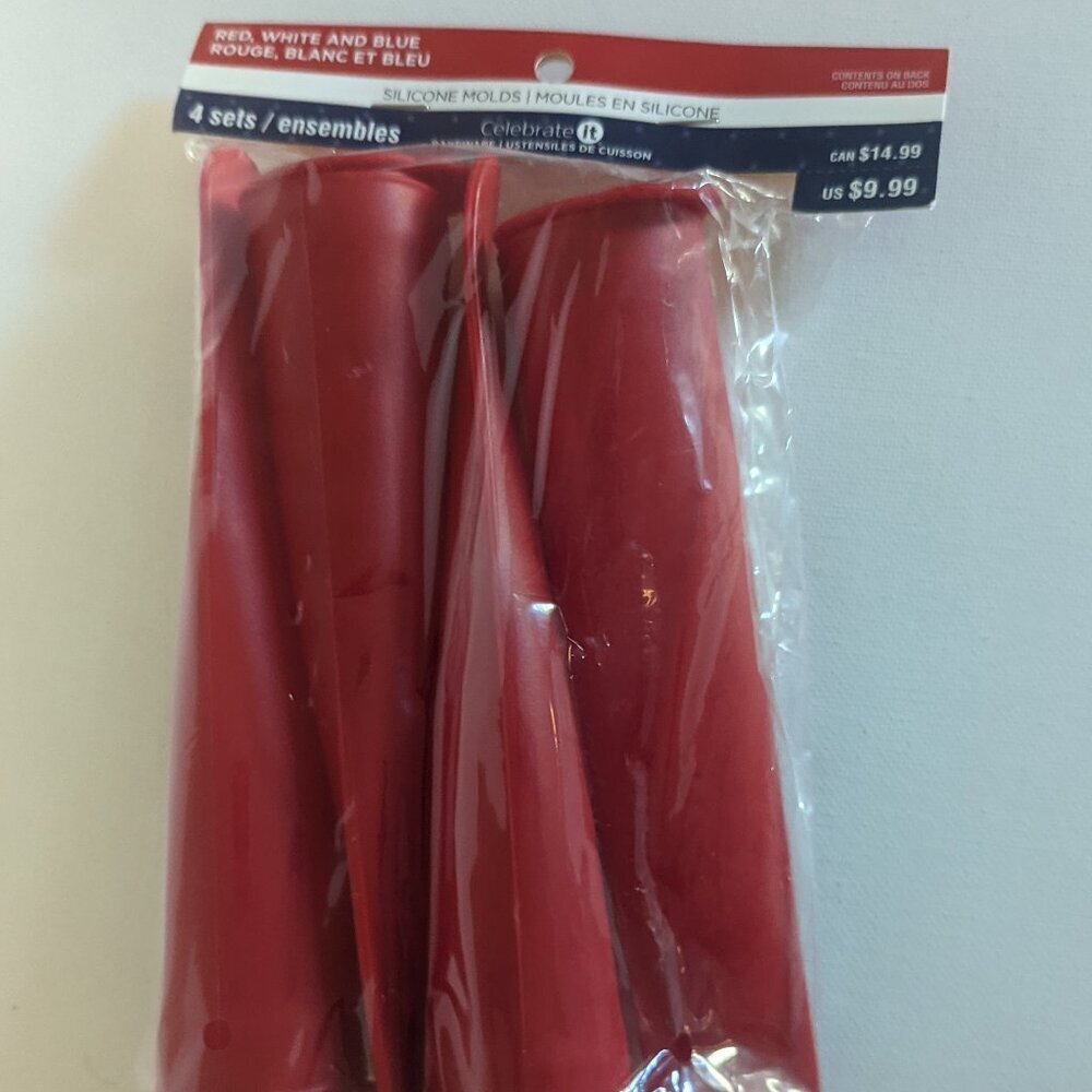 NWT Red Silicone Popsicle Mold 4th July Michael's Celebrate It Summer Food Party
